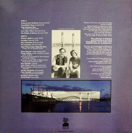 back cover of the overview with credits and track listing see content of page